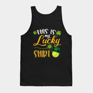 Tennis This is My Lucky Shirt St Patrick's Day Tank Top